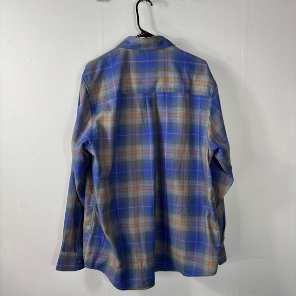 Dixxon Flannel Clark Street Blue Plaid Men’s SZ XL Pearl Snap Long Sleeve Pocket - Picture 11 of 15